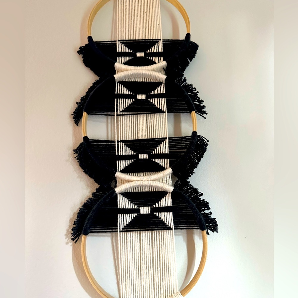 Geometric macrame wall hanging